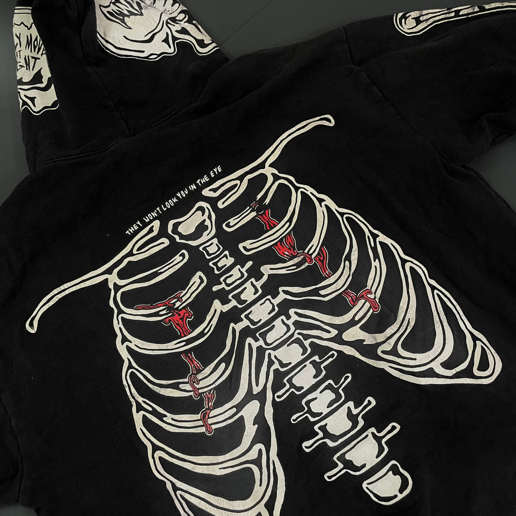 (M BOXY) Skeleton hoodie heavyweight