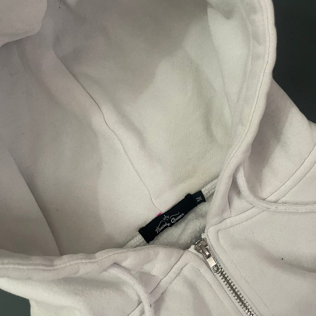 (M boxy) Zip up heavyweight Basic Blanca