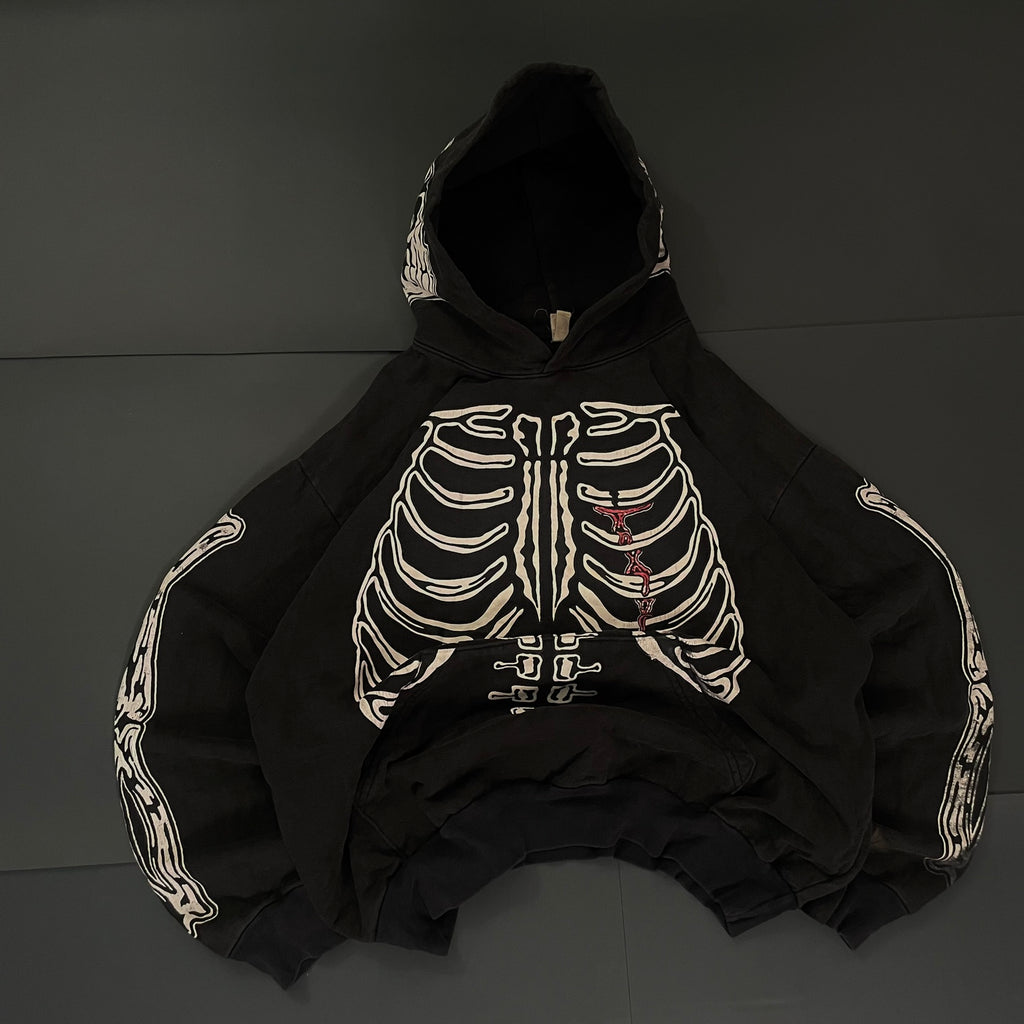 (M BOXY) Skeleton hoodie heavyweight